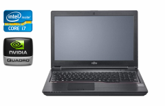 Мобільна робоча станція Б-клас Fujitsu Celsius H780 / 15.6" (1920x1080) IPS / Intel Core i7-8850H (6 (12) ядра по 2.6 - 4.3 GHz) / 16 GB DDR4 / 512 GB SSD / nVidia Quadro P1000, 4 GB GDDR5, 256-bit / WebCam / Fingerprint