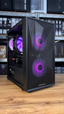 Сборка под заказ: игровой ПК ProLogix E102 Tempered Glass and Mesh Black Tower / AMD Ryzen 7 5700X (8 (16) ядер по 3.4 - 4.6 GHz) / 16 GB DDR4 / 512 GB SSD M.2 / AMD Radeon RX 7600, 8 GB GDDR6, 128-bit / 650W