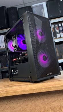 Сборка под заказ: игровой ПК ProLogix E102 Tempered Glass and Mesh Black Tower / AMD Ryzen 7 5700X (8 (16) ядер по 3.4 - 4.6 GHz) / 16 GB DDR4 / 512 GB SSD M.2 / AMD Radeon RX 7600, 8 GB GDDR6, 128-bit / 650W