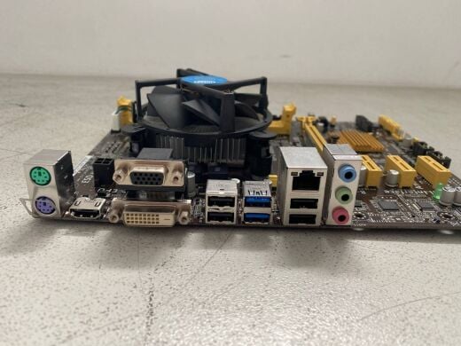 Комплект: Материнська плата Asus H81M-Plus / Intel Core i5-4570 (4 ядра по 3.2 - 3.6 GHz) / Socket LGA 1150 / Задня заглушка