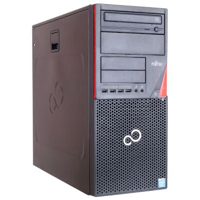 Компьютер Fujitsu Esprimo P720 E90+ Tower / Intel Core i5-4430 (4 ядра по 3.0 - 3.2 GHz) / 16 GB DDR3 / 120 GB SSD + 500 GB HDD / nVidia GeForce GTX 1060, 6 GB GDDR5, 192-bit / DVD-ROM