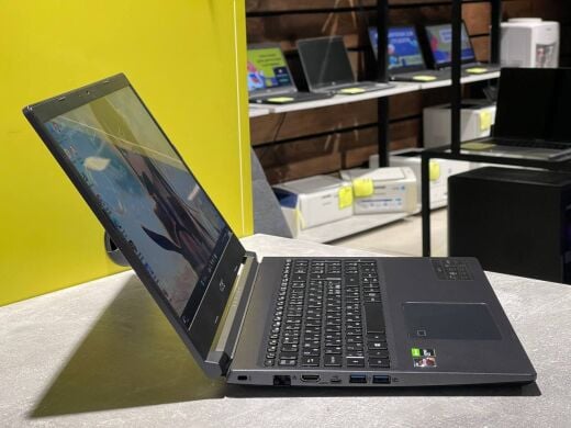 Игровой ноутбук Acer Aspire 7 A715-41G-R2AR / 15.6" (1920x1080) IPS / AMD Ryzen 5 3550H (4 (8) ядра по 2.1 - 3.7 GHz) / 8 GB DDR4 / 480 GB SSD / nVidia GeForce GTX 1650, 4 GB GDDR5, 128-bit / WebCam 