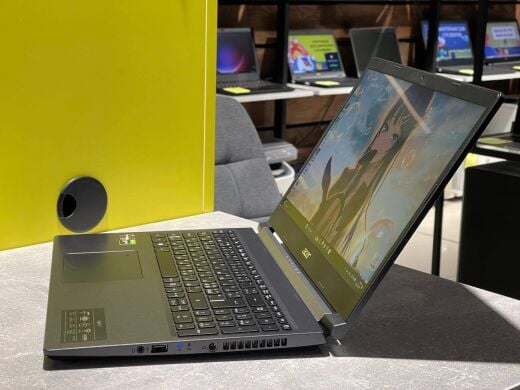 Игровой ноутбук Acer Aspire 7 A715-41G-R2AR / 15.6" (1920x1080) IPS / AMD Ryzen 5 3550H (4 (8) ядра по 2.1 - 3.7 GHz) / 8 GB DDR4 / 480 GB SSD / nVidia GeForce GTX 1650, 4 GB GDDR5, 128-bit / WebCam 