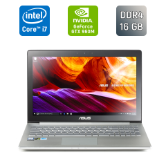 Ігровий ноутбук Б-клас Asus VX501V / 15.6" (3840x2160) IPS Touch / Intel Core i7-6700HQ (4 (8) ядра по 2.6 - 3.5 GHz) / 16 GB DDR4 / 256 GB SSD / nVidia GeForce GTX 960M, 2 GB GDDR5, 128-bit / WebCam / HDMI