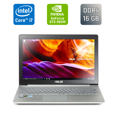 Игровой ноутбук Б-класс Asus VX501V / 15.6" (3840x2160) IPS Touch / Intel Core i7-6700HQ (4 (8) ядра по 2.6 - 3.5 GHz) / 16 GB DDR4 / 256 GB SSD / nVidia GeForce GTX 960M, 2 GB GDDR5, 128-bit / WebCam / HDMI Игровой ноутбук Б-класс Asus VX501V / 15.6" (3840x2160) IPS Touch / Intel Core i7-6700HQ (4 (8) ядра по 2.6 - 3.5 GHz) / 16 GB DDR4 / 256 GB SSD / nVidia GeForce GTX 960M, 2 GB GDDR5, 128-bit / WebCam / HDMI