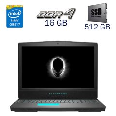 Ігровий ноутбук Dell Alienware 17 R4 / 17.3" (1920x1080) IPS / Intel Core i7-7700HQ (4 (8) ядра по 2.8 - 3.8 GHz) / 16 GB DDR4 / 512 GB SSD / nVidia GeForce GTX 1070, 8 GB GDDR5, 256-bit / WebCam