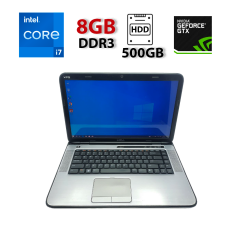 Ігровий ноутбук DELL XPS 502 / 15.6" (1920x1080) TN / Intel Core i7-2720QM (4 (8) ядра по 2.2 - 3.3 GHz) / 8 GB DDR3 / 500 GB HDD / nVidia GeForce GT 540M, 2 GB DDR3, 128-bit / WebCam / Windows 10