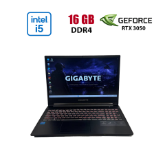 Ігровий ноутбук Gigabyte G5 GD / 15.6" (1920x1080) IPS / Intel Core i5-11400H (6 (12) ядер по 2.7 - 4.5 GHz) / 16 GB DDR4 / 512 GB SSD M.2 / nVidia GeForce RTX 3050, 4 GB GDDR6, 128-bit / WebCam