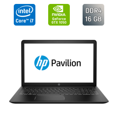 Ігровий ноутбук HP Pavilion Gaming 15-cd050od / 15.6" (1920x1080) IPS / Intel Core i7-7700HQ (4 (8) ядра по 2.8 - 3.8 GHz) / 16 GB DDR4 / 500 GB SSD / nVidia GeForce GTX 1050, 4 GB GDDR5, 128-bit / WebCam / HDMI