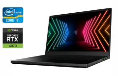 Ігровий ноутбук Razer Blade 15 / 15.6" (2560x1440) IPS / Intel Core i7-13800H (14 (20) ядер по 2.5 - 5.2 GHz) / 16 GB DDR5 / 1000 GB SSD / nVidia GeForce RTX 4070, 8 GB GDDR6, 128-bit / WebCam / HDMI