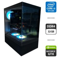 Игровой ПК 1stPlayer Mi7-A Tower / Intel Core i5-9400 (6 ядер по 2.9 - 4.1 GHz) / 32 GB DDR4 / 256 GB SSD M.2 + 512 GB SSD / nVidia GeForce GTX 1660 Ti, 6 GB GDDR6, 192-bit / 500W