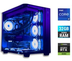 Игровой ПК Tower / Intel Core i9-14900K (24 (32) ядра по 3.2 - 6.0 GHz) / 32 GB DDR5 / 2000 GB SSD / nVidia GeForce RTX 5080, 16 GB GDDR7, 256-bit / 850W + Кабель питания
