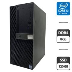 Компьютер Dell OptiPlex 5070 Tower / Intel Core i3-8100 (4 ядра по 3.6 GHz) / 8 GB DDR4 / 120 GB SSD / Intel UHD Graphics 630