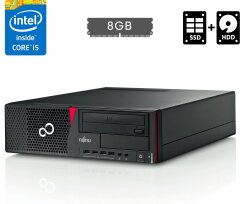 Компьютер Fujitsu Esprimo E720 E90+ SFF / Intel Core i5-4570 (4 ядра по 3.2 - 3.6 GHz) / 8 GB DDR3 / 120 GB SSD + 500 GB HDD / Intel HD Graphics 4600 / 280W / DVD-RW / DisplayPort