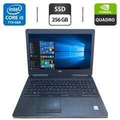 Мобильная рабочая станция Dell Precision 7520 / 15.6" (1920x1080) TN / Intel Core i5-7440HQ (4 ядра по 2.8 - 3.8 GHz) / 16 GB DDR4 / 256 GB SSD / nVidia Quadro M1200, 4 GB GDDR5, 128-bit