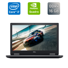 Мобільна робоча станція Dell Precision 7530 / 15.6" (1920x1080) IPS / Intel Core i7-8750H (6 (12) ядер по 2.2 - 4.1 GHz) / 16 GB DDR4 / 512 GB SSD / nVidia Quadro P3200, 6 GB GDDR5, 192-bit / WebCam / HDMI