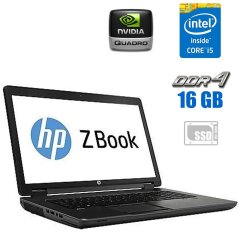 Мобильная рабочая станция HP ZBook 17 G3 / 17.3" (1920x1080) IPS / Intel Core i5-6300HQ (4 ядра по 2.3 - 3.2 GHz) / 16 GB DDR4 / 480 GB SSD / nVidia Quadro M1000M, 2 GB GDDR5, 128-bit / WebCam