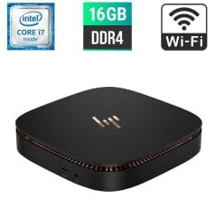 Неттоп HP Elite Slice TPC-1021-DM USFF / Intel Core i7-6700T (4 (8) ядра по 2.8 - 3.6 GHz) / 16 GB DDR4 / 256 GB SSD M.2 / Intel HD Graphics 530 / DisplayPort / HDMI / Wi-Fi + Блок живлення