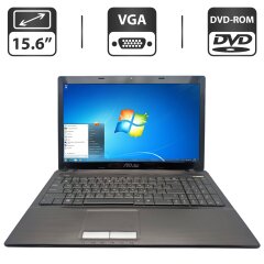 Ноутбук Asus K53 / 15.6" (1366x768) TN / AMD A6-3400M (4 ядра по 1.4 - 2.3 GHz) / 6 GB DDR3 / 640 GB HDD / AMD Radeon HD 6520G Graphics / WebCam / DVD-ROM