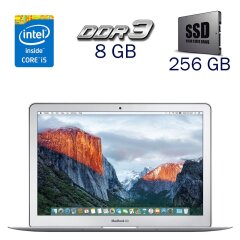 Ноутбук Б-класс Apple MacBook Air A1466 / 13.3" (1440x900) IPS / Intel Core i5-5350U (2 (4) ядра по 1.8 - 2.9 GHz) / 8 GB DDR3 / 256 GB SSD / Intel HD Graphics 6000 / WebCam + Беспроводная мышка