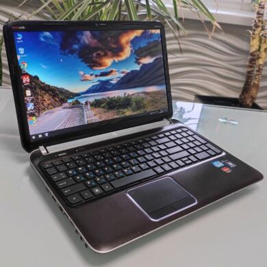 Ноутбук Б-клас HP Pavilion DV6 / 15.6" (1366x768) TN / Intel Core i7-2630QM (4 (8) ядра по 2.0 - 2.9 GHz) / 12 GB DDR3 / 256 GB SSD / AMD Radeon HD 6770M, 2 GB GDDR5, 128-bit / WebCam / DVD-ROM / HDMI