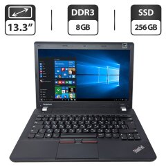 Ноутбук Б-клас Lenovo ThinkPad Edge E330 / 13.3" (1366x768) TN / Intel Core i5-3210M (2 (4) ядра по 2.5 - 3.1 GHz) / 8 GB DDR3 / 256 GB SSD / nVidia GeForce 610M, 1 GB GDDR3, 64-bit / WebCam