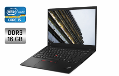 Ноутбук Б-клас Lenovo ThinkPad X1 Carbon / 14" (1920x1080) IPS / Intel Core i5-8350U (4 (8) ядра по 1.7 - 3.6 GHz) / 16 GB DDR3 / 512 GB SSD / Intel UHD Graphics 620 / WebCam / Fingerprint / Windows 10
