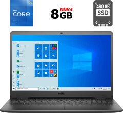 Ноутбук Dell Inspiron 3501 / 15.6" (1366x768) TN / Intel Core i5-1135G7 (4 (8) ядра по 2.4 - 4.2 GHz) / 8 GB DDR4 / 480 GB SSD / Intel Iris Xe Graphics / WebCam / USB 3.2 / HDMI / Windows 10 лицензия