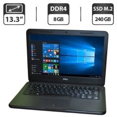 Ноутбук Dell Latitude 3310 / 13.3" (1366x768) TN / Intel Core i3-8145U (2 (4) ядра по 2.1 - 3.9 GHz) / 8 GB DDR4 / 240 GB SSD M.2 / Intel UHD Graphics / WebCam / Windows 11 Pro Education
