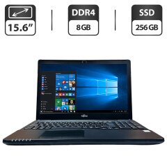Ноутбук Fujitsu LifeBook A556 / 15.6" (1366x768) TN / Intel Core i5-6200U (2 (4) ядра по 2.3 - 2.8 GHz) / 8 GB DDR4 / 256 GB SSD / Intel HD Graphics 520 / WebCam