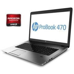 Ноутбук HP ProBook 470 G1 / 17.3" (1600x900) TN / Intel Core i3-4000M (2 (4) ядра по 2.4 GHz) / 8 GB DDR3 / 256 GB SSD / AMD Radeon HD 8750M, 1 GB GDDR3, 128-bit / WebCam / DVD-ROM / Win 10 Pro