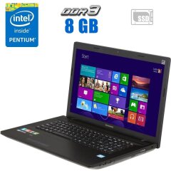 Ноутбук Lenovo G700 / 17.3" (1600x900) TN / Intel Pentium 2020M (2 ядра по 2.4 GHz) / 8 GB DDR3 / 256 GB SSD / Intel HD Graphics / WebCam 