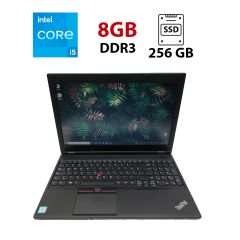 Ноутбук Lenovo ThinkPad L560 / 15.6" (1366x768) TN / Intel Core i5-6300U (2 (4) ядра по 2.4 - 3.0 GHz) / 8 GB DDR3 / 256 GB SSD / Intel HD Graphics / WebCam