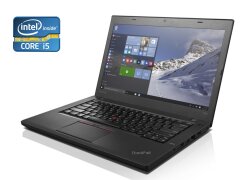Ноутбук Lenovo ThinkPad T460 / 14" (1366x768) TN / Intel Core i5-6200U (2 (4) ядра по 2.3 - 2.8 GHz) / 8 GB DDR4 / 128 GB SSD / Intel HD Graphics 520 / WebCam / Win 8