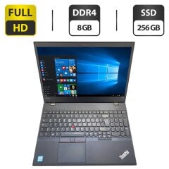 Ноутбук Lenovo ThinkPad T580 / 15.6" (1920x1080) IPS / Intel Core i5-8250U (4 (8) ядра по 1.6 - 3.4 GHz) / 8 GB DDR4 / 256 GB SSD / Intel UHD Graphics 620 / WebCam