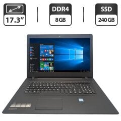 Ноутбук Lenovo V110-17IKB / 17.3" (1600x900) TN / Intel Core i5-7200U (2 (4) ядра по 2.5 - 3.1 GHz) / 8 GB DDR4 / 240 GB SSD / Intel HD Graphics 620 / WebCam / DVD-ROM