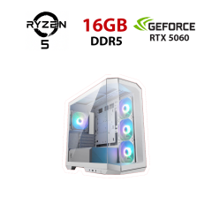 Новый игровой ПК Ice MAG PANO 110R PZ WHITE Tower / AMD Ryzen 5 8400F (6 (12) ядер по 4.2 - 4.7 GHz) / 16 GB DDR5 / 960 GB SSD / nVidia GeForce RTX 5060, 8 GB GDDR7, 128-bit