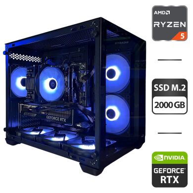 Сборка под заказ: новый игровой ПК AeroCool Dryft Mini Tower / AMD Ryzen 5 7500F (6 (12) ядер по 3.7 - 5.0 GHz) / 32 GB DDR5 / 2000 GB SSD M.2 / nVidia GeForce RTX 5070, 12 GB GDDR7, 192-bit / 750W