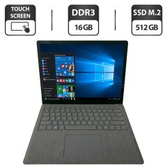 Ультрабук Б-клас Microsoft Surface Laptop / 13.5" (2256x1504) IPS Touch / Intel Core i7-8650U (4 (8) ядра по 1.9 - 4.2 GHz) / 16 GB DDR3 / 512 GB SSD M.2 / Intel HD Graphics 620 / WebCam + Бездротова мишка