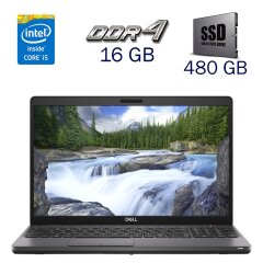 Ультрабук Dell Latitude 5501 / 15.6" (1920x1080) TN / Intel Core i5-9400H (4 (8) ядра по 2.5 - 4.3 GHz) / 16 GB DDR4 / 480 GB SSD / Intel UHD Graphics 630 / WebCam