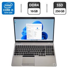 Ультрабук Dell Latitude 5510 / 15.6" (1366x768) TN / Intel Core i5-10310U (4 (8) ядра по 1.7 - 4.4 GHz) / 16 GB DDR4 / 256 GB SSD / Intel UHD Graphics / WebCam
