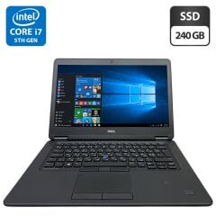 Ультрабук Dell Latitude E7450 / 14" (1920x1080) IPS / Intel Core i7-5600U (2 (4) ядра по 2.6 - 3.2 GHz) / 8 GB DDR3 / 240 GB SSD / Intel HD Graphics 5500 / WebCam