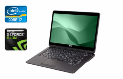 Ультрабук Dell Latitude E7450 / 14" (1920x1080) IPS / Intel Core i7-5600U (2 (4) ядра по 2.6 - 3.2 GHz) / 8 GB DDR3 / 256 GB SSD / nVidia GeForce 840M, 2 GB DDR3, 64-bit / WebCam / Windows 10