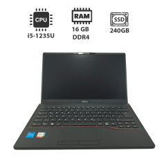 Ультрабук Fujitsu LifeBook E5412 / 14" (1920x1080) IPS / Intel Core i5-1235U (10 (12) ядер по 3.3 - 4.4 GHz) / 16 GB DDR4 / 240 GB SSD / Intel Iris Xe Graphics / WebCam