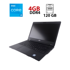 Ультрабук Fujitsu LifeBook U748 / 14" (1920x1080) IPS / Intel Core i5-8250U (4 (8) ядра по 1.6 - 3.4 GHz) / 8 GB DDR4 / 120 GB SSD / Intel UHD Graphics 620 / WebCam