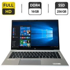 Ультрабук HP EliteBook 845 G7 / 14" (1920x1080) IPS / AMD Ryzen 5 Pro 4450U (4 (8) ядра по 2.5 - 3.7 GHz) / 16 GB DDR4 / 256 GB SSD / AMD Radeon Graphics / WebCam