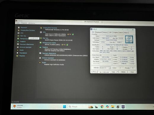 Захищений планшет Getac F100G4 / 11.6" (1920x1080) IPS Touch / Intel Core i5-7200U (2 (4) ядра по 2.5 - 3.1 GHz) / 8 GB DDR4 / 256 GB SSD / Intel HD Graphics 520 / Без клавіатури
