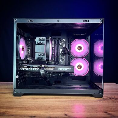 Збірка під замовлення: новий ігровий ПК Gamdias Aura GC10M ARGB Black Tower / AMD Ryzen 5 5600 (6 (12) ядер по 3.5 - 4.4 GHz) / 16 GB DDR4 / 1000 GB SSD M.2 / nVidia GeForce RTX 5060, 8 GB GDDR7, 128-bit / 650W