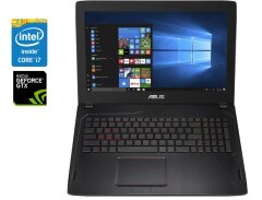 Игровой ноутбук Б-класс Asus FX502VMZ / 15.6" (1920x1080) IPS / Intel Core i7-7700HQ (4 (8) ядра по 2.8 - 3.8 GHz) / 8 GB DDR4 / 128 GB SSD + 1000 GB HDD / nVidia GeForce GTX 1060, 3 GB GDDR5, 192-bit / WebCam