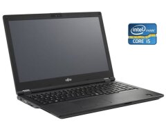 Ноутбук Fujitsu LifeBook E558 / 15.6" (1920x1080) IPS / Intel Core i5-7200U (2 (4) ядра по 2.5 - 3.1 GHz) / 8 GB DDR4 / 480 GB SSD / Intel HD Graphics 620 / WebCam